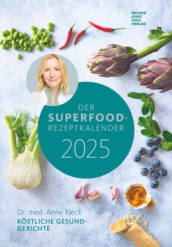 Der Superfood-Rezeptkalender 2025 - Bild-Kalender 23,7x34 cm - Küchen-Kalender - gesunde 