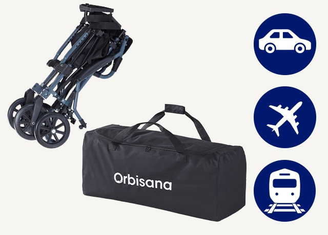 Handliche Tasche für den Orbisana TRS120 Transport-Rollstuhl