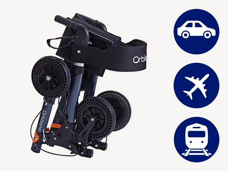 Orbisana OPR 136 Premium-Rollator einfach zusammenklappen